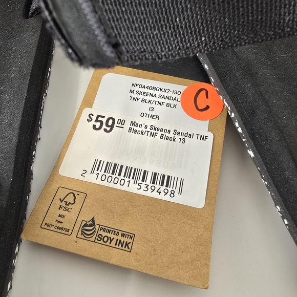 The North Face Skeena TNF Sandals Mens NEW NWT Sz 13 Black Lightweight Gorpcore - Picture 6 of 13